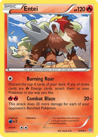 Entei (014/98) [XY  Ancient Origins] Reverse Holofoil - Rare