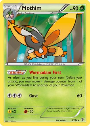 Mothim (4/124) [XY  Fates Collide] Normal - Rare