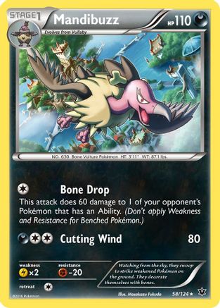 Mandibuzz (058/124) [XY  Fates Collide] Reverse Holofoil - Rare