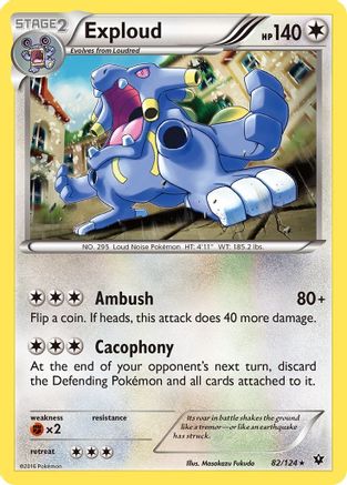 Exploud (82/124) [XY  Fates Collide] Reverse Holofoil - Rare