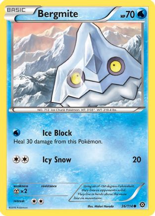 Bergmite (036/114) [XY  Steam Siege] Reverse Holofoil - Common