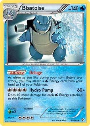 Blastoise (Non-Holo) (031/149) [Deck Exclusives] Normal - Rare
