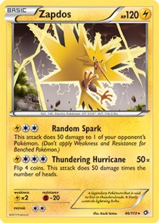 Zapdos (BW Legendary Treasures) (046/113) [Deck Exclusives] Normal - Rare