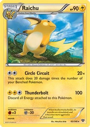 Raichu (Battle Arena Deck Exclusive) (043/146) [Deck Exclusives] Normal - Rare