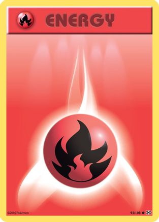 Fire Energy (092/108) [XY  Evolutions] Reverse Holofoil - Common