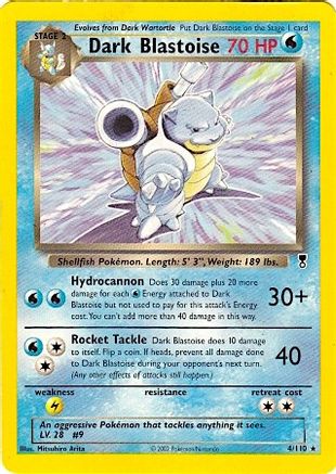Dark Blastoise (WotC Legendary Collection) (4/110) [Deck Exclusives] Normal - Rare