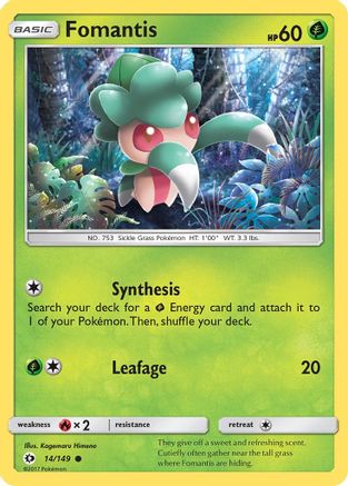 Fomantis (014/149) [SM Base Set] Reverse Holofoil - Common