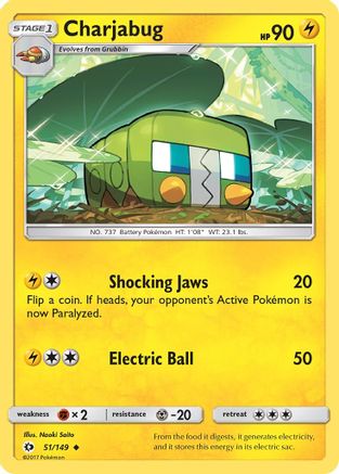 Charjabug (051/149) [SM Base Set] Reverse Holofoil - Uncommon