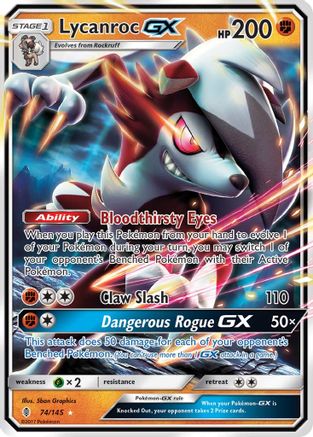 Lycanroc GX (074/145) [SM  Guardians Rising] Holofoil - Ultra Rare
