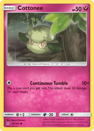 Cottonee (090/145) [SM  Guardians Rising] Reverse Holofoil - Common