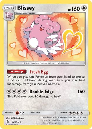 Blissey (102/145) [SM  Guardians Rising] Holofoil - Holo Rare