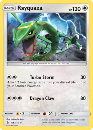 Rayquaza (106/145) [SM  Guardians Rising] Reverse Holofoil - Rare