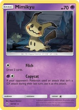 Mimikyu (SM Guardians Rising) (58/145) [Deck Exclusives] Normal - Rare
