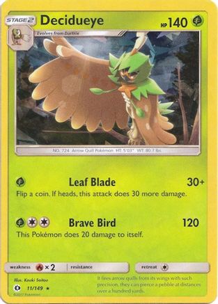 Decidueye (Cracked Ice Holo) (11/149) [Deck Exclusives] Holofoil - Holo Rare