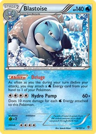 Blastoise (BW Plasma Blast) (16/101) [Deck Exclusives] Normal - Rare