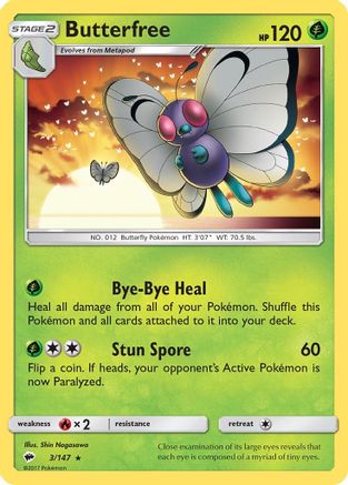 Butterfree (003/147) [SM  Burning Shadows] Reverse Holofoil - Rare