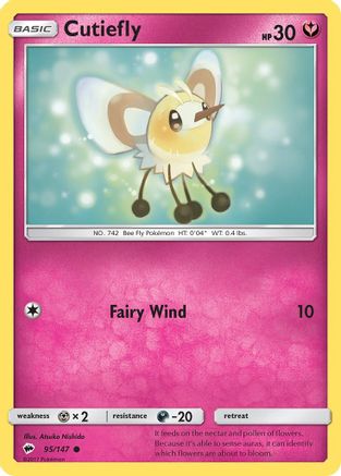 Cutiefly (095/147) [SM  Burning Shadows] Normal - Common