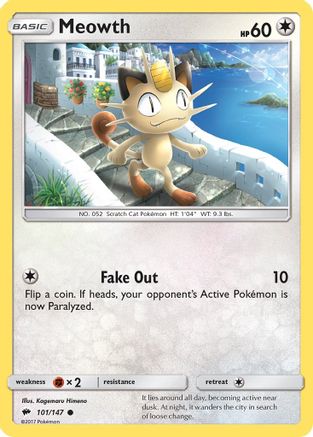Meowth (101/147) [SM  Burning Shadows] Normal - Common