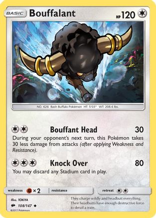 Bouffalant (108/147) [SM  Burning Shadows] Normal - Uncommon