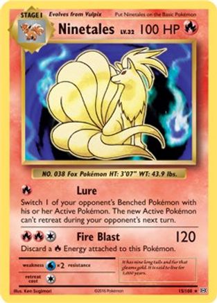Ninetales (XY Evolutions) (Non-Holo) (15/108) [Deck Exclusives] Normal - Rare