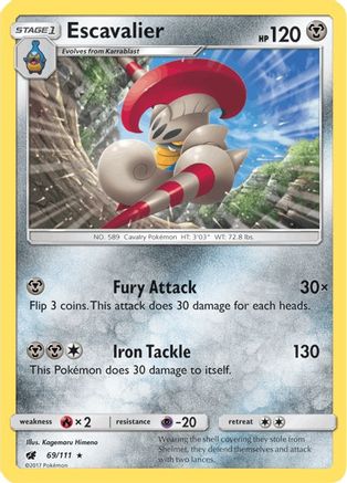 Escavalier (69/111) [SM  Crimson Invasion] Normal - Rare