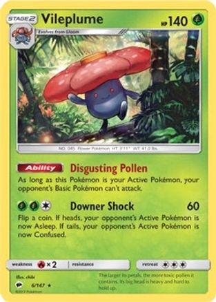 Vileplume (Prerelease Kit Exclusive) (6/147) [Deck Exclusives] Normal - Rare