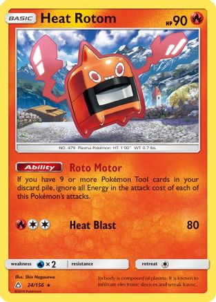 Heat Rotom (024/156) [SM  Ultra Prism] Reverse Holofoil - Rare