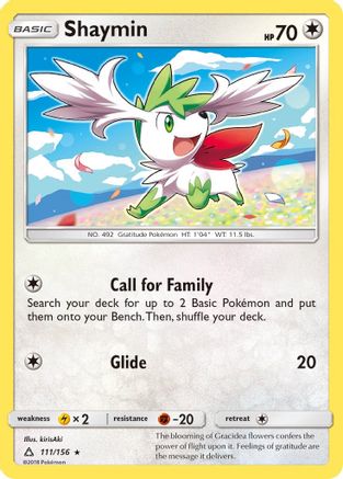 Shaymin (111/156) [SM  Ultra Prism] Reverse Holofoil - Rare