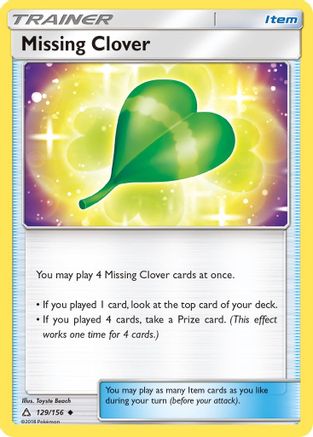 Missing Clover (129/156) [SM  Ultra Prism] Normal - Uncommon