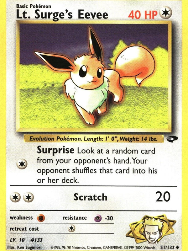 Lt. Surge's Eevee (051/132) [Gym Challenge] Unlimited - Uncommon