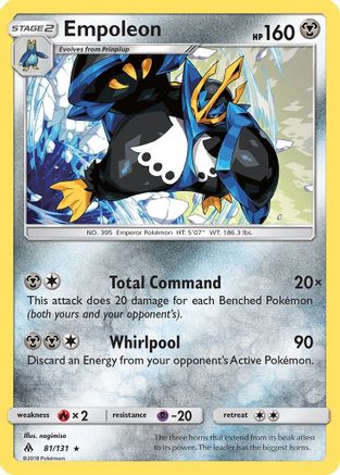 Empoleon (081/131) [SM  Forbidden Light] Holofoil - Holo Rare