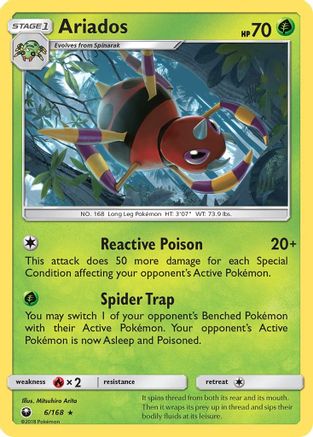 Ariados (6/168) [SM  Celestial Storm] Holofoil - Holo Rare