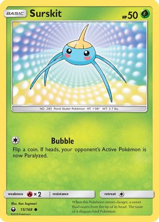 Surskit (015/168) [SM  Celestial Storm] Normal - Common