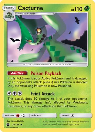 Cacturne (20/168) [SM  Celestial Storm] Normal - Uncommon