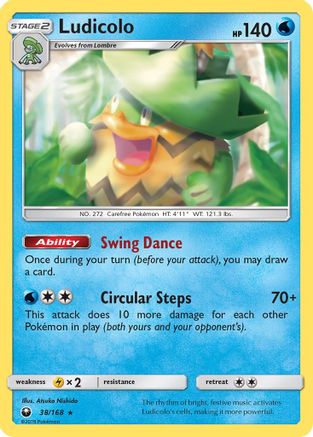 Ludicolo (38/168) [SM  Celestial Storm] Reverse Holofoil - Holo Rare