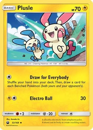 Plusle (053/168) [SM  Celestial Storm] Normal - Uncommon