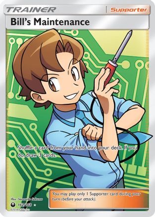 Bill's Maintenance (Full Art) (162/168) [SM  Celestial Storm] Holofoil - Ultra Rare