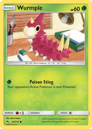 Wurmple (024/214) [SM  Lost Thunder] Normal - Common