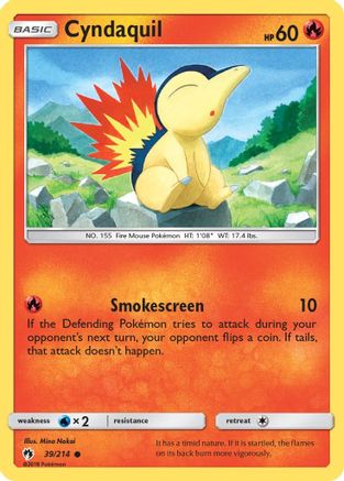 Cyndaquil (039/214) [SM  Lost Thunder] Reverse Holofoil - Common