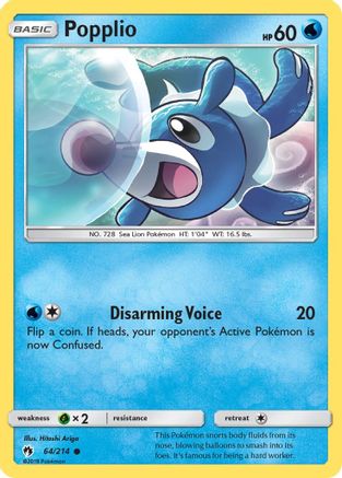 Popplio (064/214) [SM  Lost Thunder] Normal - Common