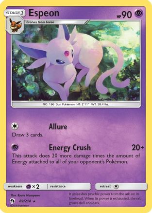 Espeon (089/214) [SM  Lost Thunder] Normal - Rare