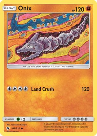 Onix (109/214) [SM  Lost Thunder] Normal - Common