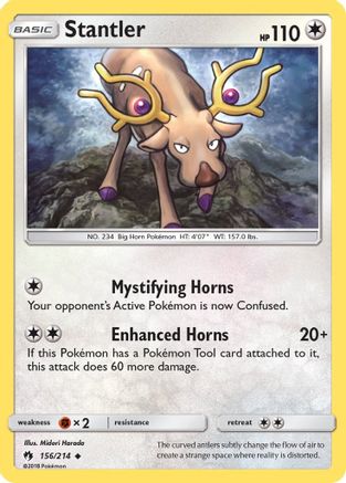 Stantler (156/214) [SM  Lost Thunder] Reverse Holofoil - Uncommon