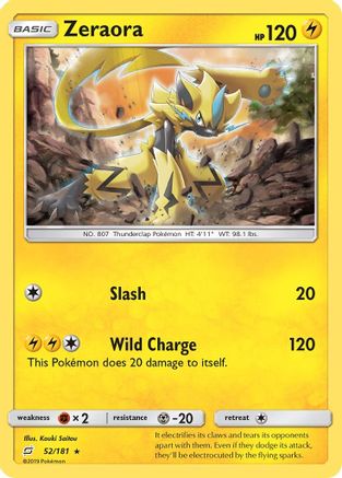 Zeraora (52/181) [SM  Team Up] Holofoil - Holo Rare