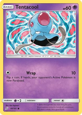 Tentacool (060/181) [SM  Team Up] Reverse Holofoil - Common