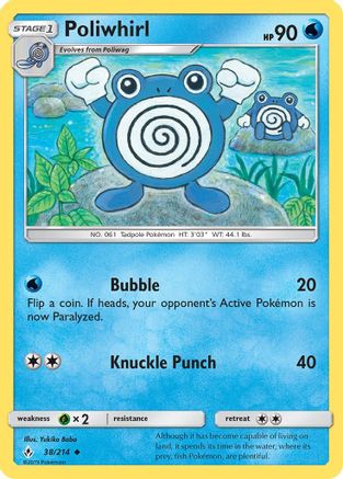 Poliwhirl (038/214) [SM  Unbroken Bonds] Normal - Uncommon