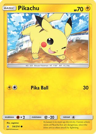Pikachu (054/214) [SM  Unbroken Bonds] Normal - Common