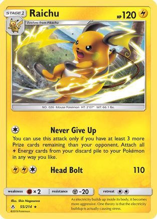 Raichu (055/214) [SM  Unbroken Bonds] Normal - Rare