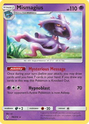 Mismagius (078/214) [SM  Unbroken Bonds] Normal - Rare