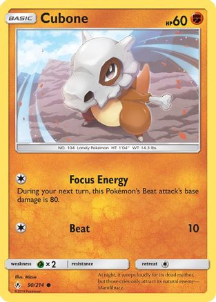Cubone (090/214) [SM  Unbroken Bonds] Normal - Common